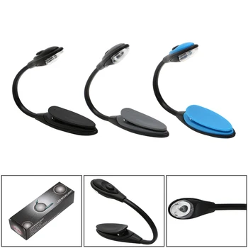

Mini Striking White LED Clip Booklight Portable Travel Book Reading Light Lamp Q0KF
