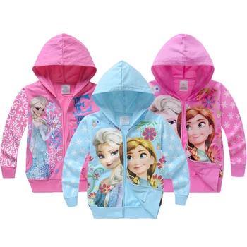 

Ice Snow World Girls Coats Elsa Anna Hoodies For Girls Full Sleeve Kid Clothes Toddler Girls Sweatshirt Children Clothing