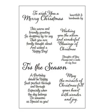 Тис сезон рождественские поговорки поздравления резиновый четкий штамп/печать скрапбук/фото декоративная открытка делая четкий штамп