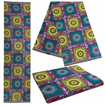 

2019 Ankara print 100% Cotton java wax fabrics for women clothes textiles 6 yards wholesale real african wax fabric!DF-4509