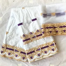 Новое поступление Африканский Базен riche getzner nouveau высокое качество морская парча ткань Французский кружевной ткани 5+ 2 ярдов/партия