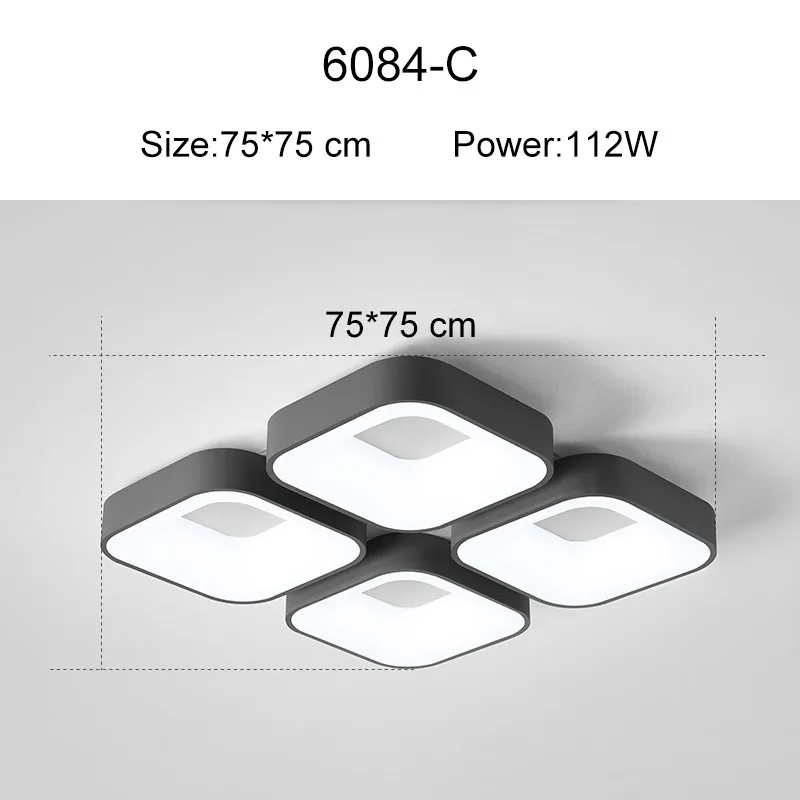 Скандинавский светодиодный потолочный светильник для детской спальни, коридора, освещение для гостиной, столовой, с регулируемой яркостью, креативный потолочный светильник, арт-деко - Цвет корпуса: 4lights75cm