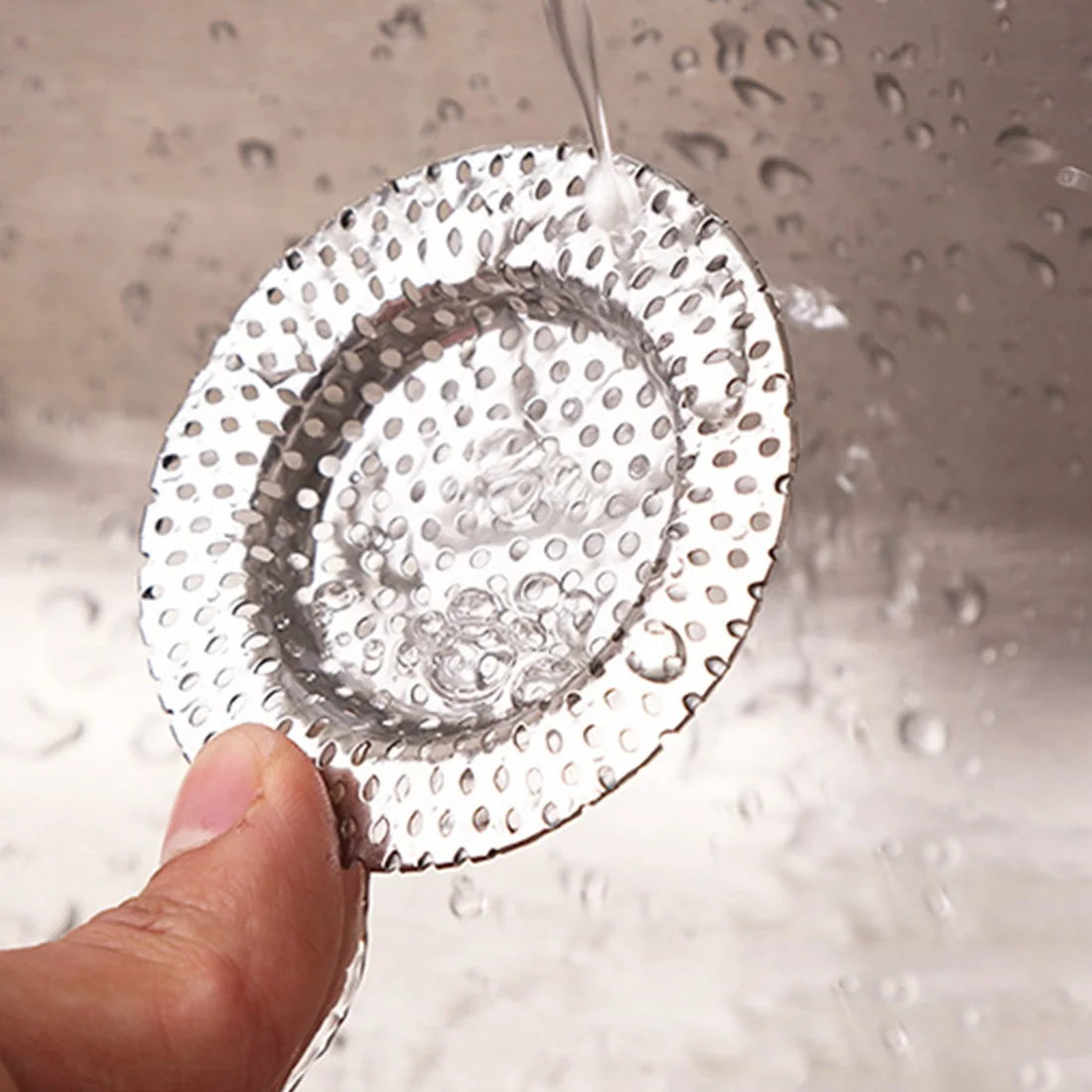 

3PCS/Set Basin Kitchen Supplies Residue Bathroom Stopper Stainless Steel Filter Cover Outfall Sink Strainer Drain Mesh Catcher
