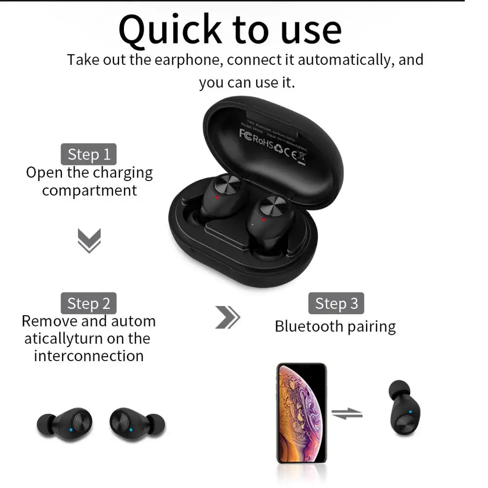 APTX Bluetooth наушники Беспроводные Внутриканальные TWS стерео Спортивные
