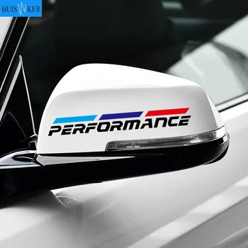 

2pcs M Power Performance car rearview mirror sticker for BMW 1 3 4 5 7 Series GT X1 X3 X4 X5 X6 F15 F16 F18 F10 F25 F30 F31 F34