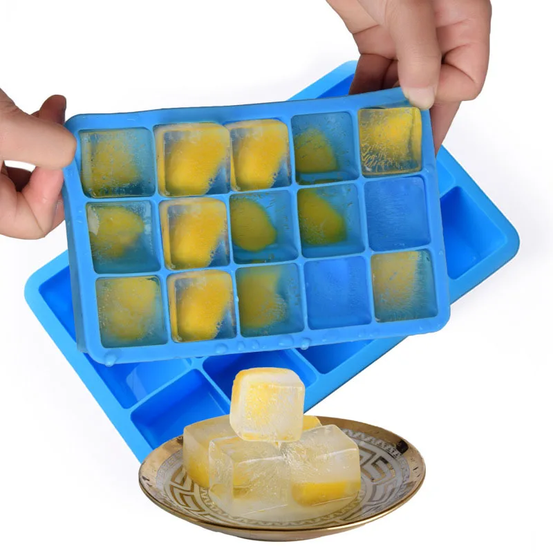 Ice Cube 12 Grid Ice Cube Jelly Chocolate Fruit Cake DIY Mould Mold Tray Pudding Ice Cube Trays 