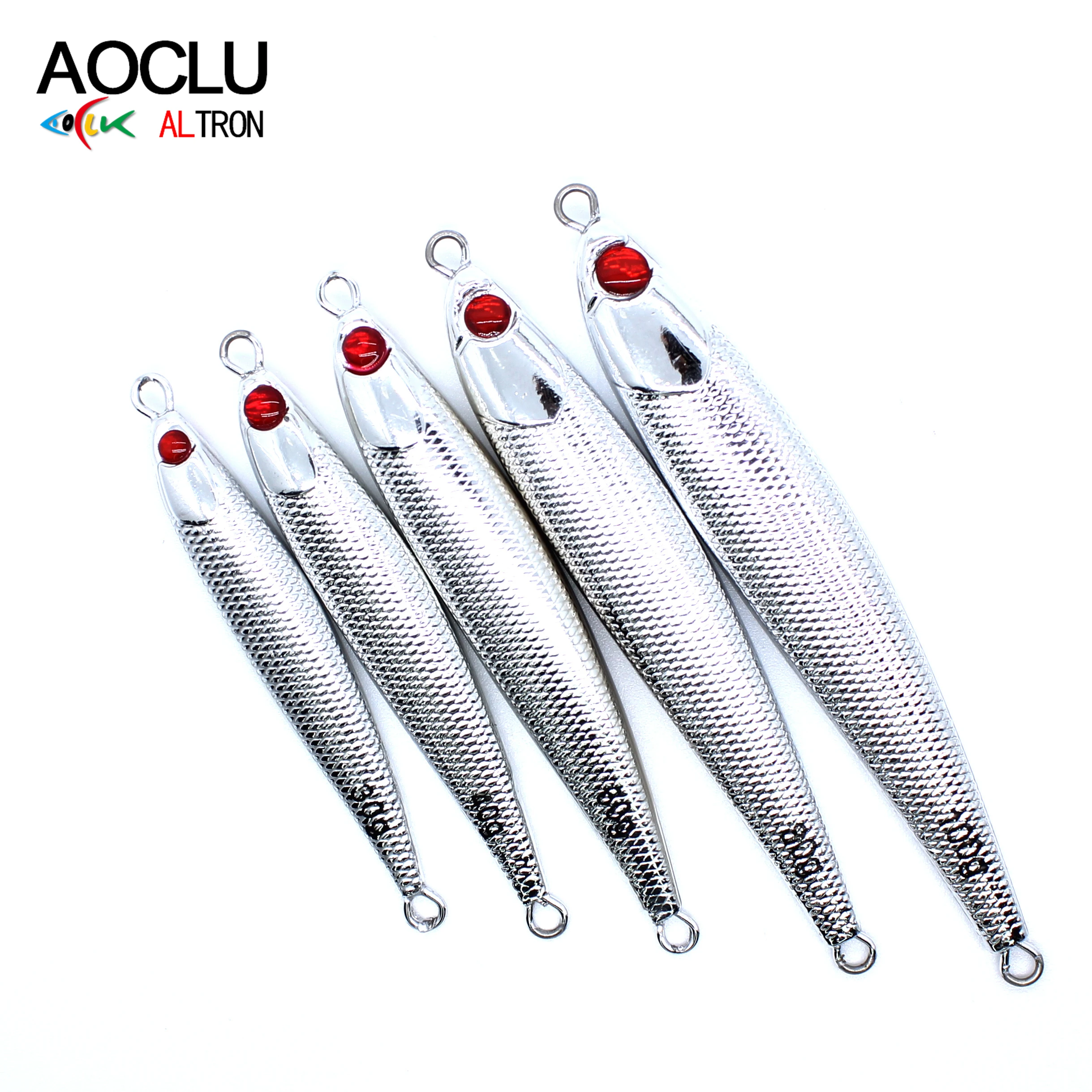 

AOCLU Wobblers 30g 40g 60g 80g 100g Silver Metal Jig Hard Bait Sinking Stick Fishing Lures Bass Fresh Salt Water Origin Jigging