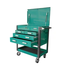 SATA 95119 для Инструм. Тележка( 890x535x1013) 4 выдвиж. лотка. 1 полка. откид. крышка.практическое Тележка для инструментов