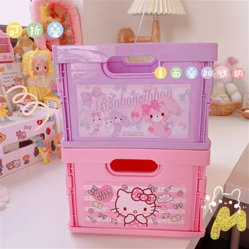 

Cute cat Foldable DIY Desktop Storage Box Thicken Plastic Storage Box Jewelry Organizer Holder Cabinets for Home Small Objects