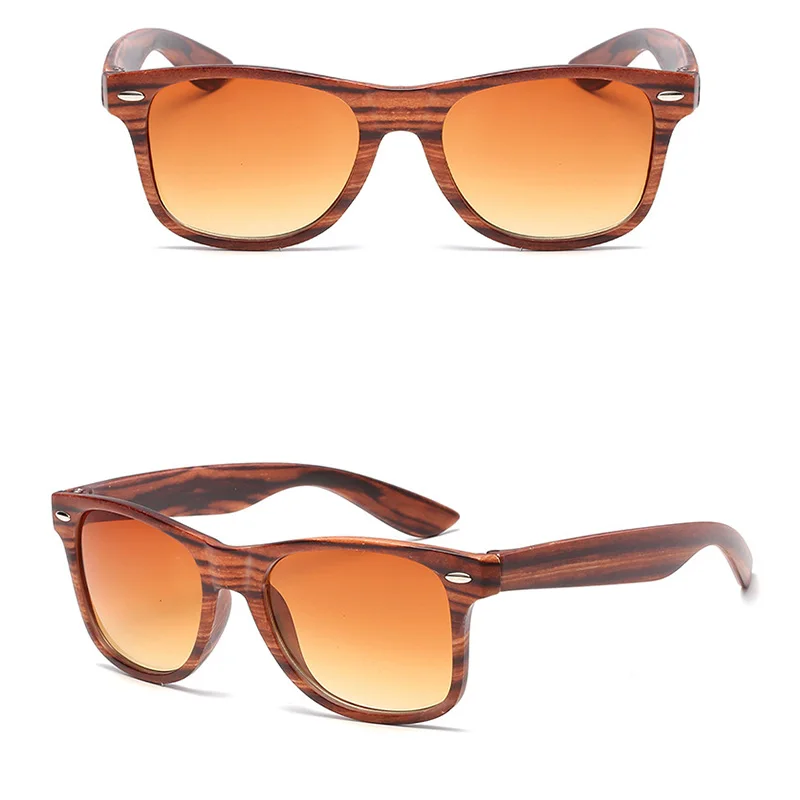 Brown Tea RBRARE, роскошные солнцезащитные очки для женщин, имитация дерева, очки, бамбуковое покрытие, классика, Ретро стиль, для путешествий, Oculos De Sol Feminino - Цвет линз: Brown Tea