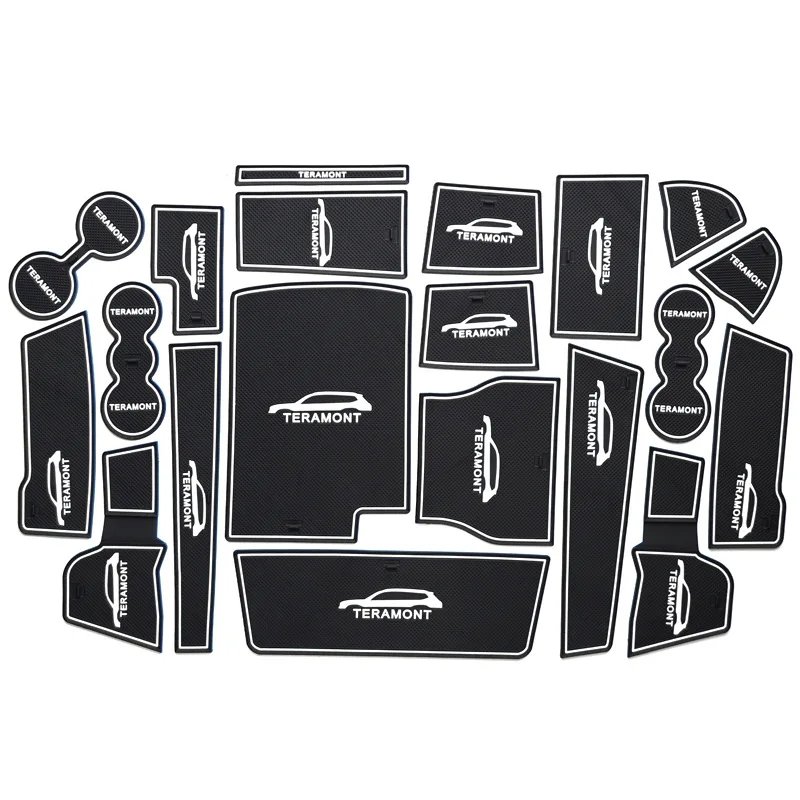Car Gadget Pad For VW Teramont Atlas Volkswagen Accessories Gel Pad Rubber Gate Slot Mat Cup Mats Tapis Voit