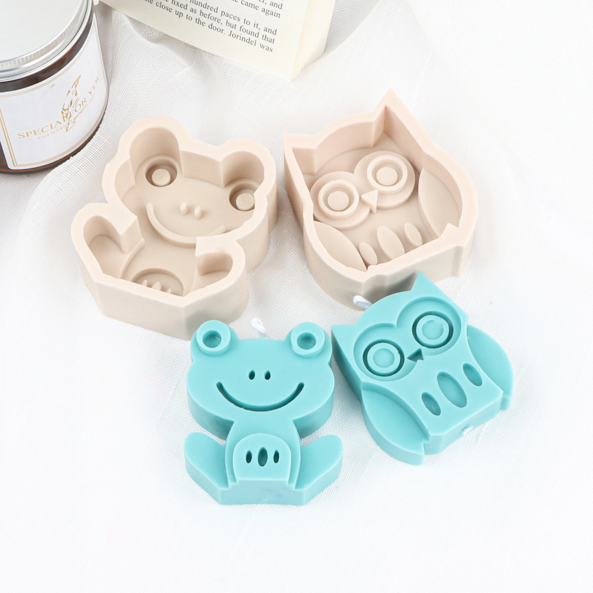Soap Mould Tool Various Animal Shapes Sugar Craft Muffin Biscuit Bread Pudding Deesert Pan For Kids DIY Silicone Candle Mold soap mould