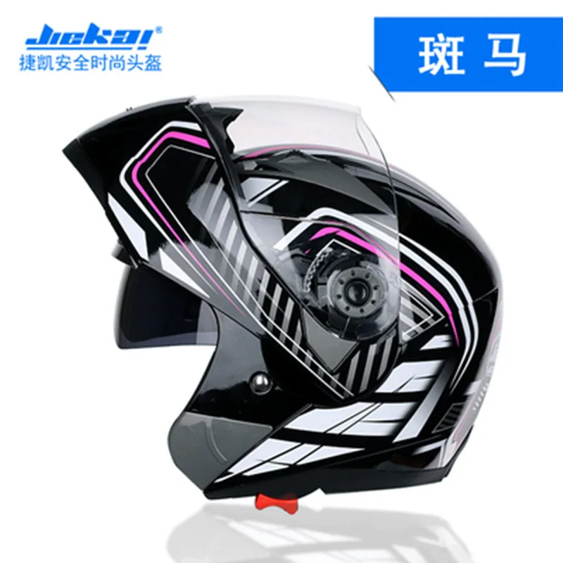 Capacete, Мото шлем JIEKAI 105 мотоциклетный шлем открытый шлем противотуманный двойной объектив полный шлем мотокросс - Цвет: Design 3