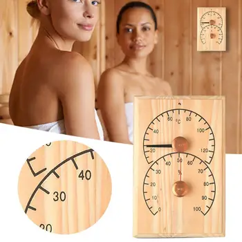 

Sauna Room Wood Thermometer Hygrometer Steam Sauna Room Thermometure Instrument Humidity Meter Bath And Sauna Indoor Home Use