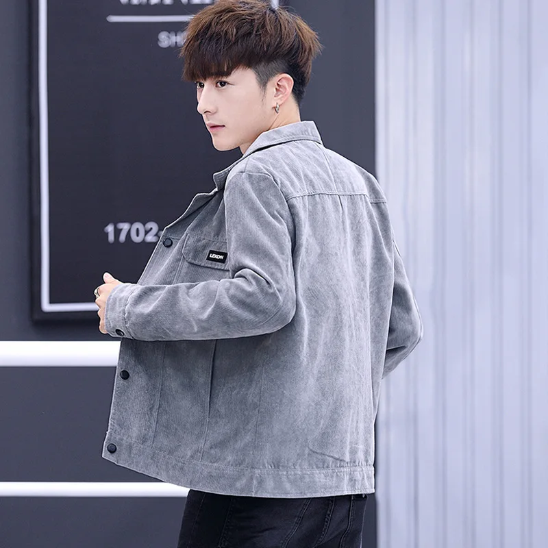 Mens Jackets and Coats 2019 New fashion Trend Casual Handsome Tooling Jacket Men Corduroy Spring and Autumn Clothes