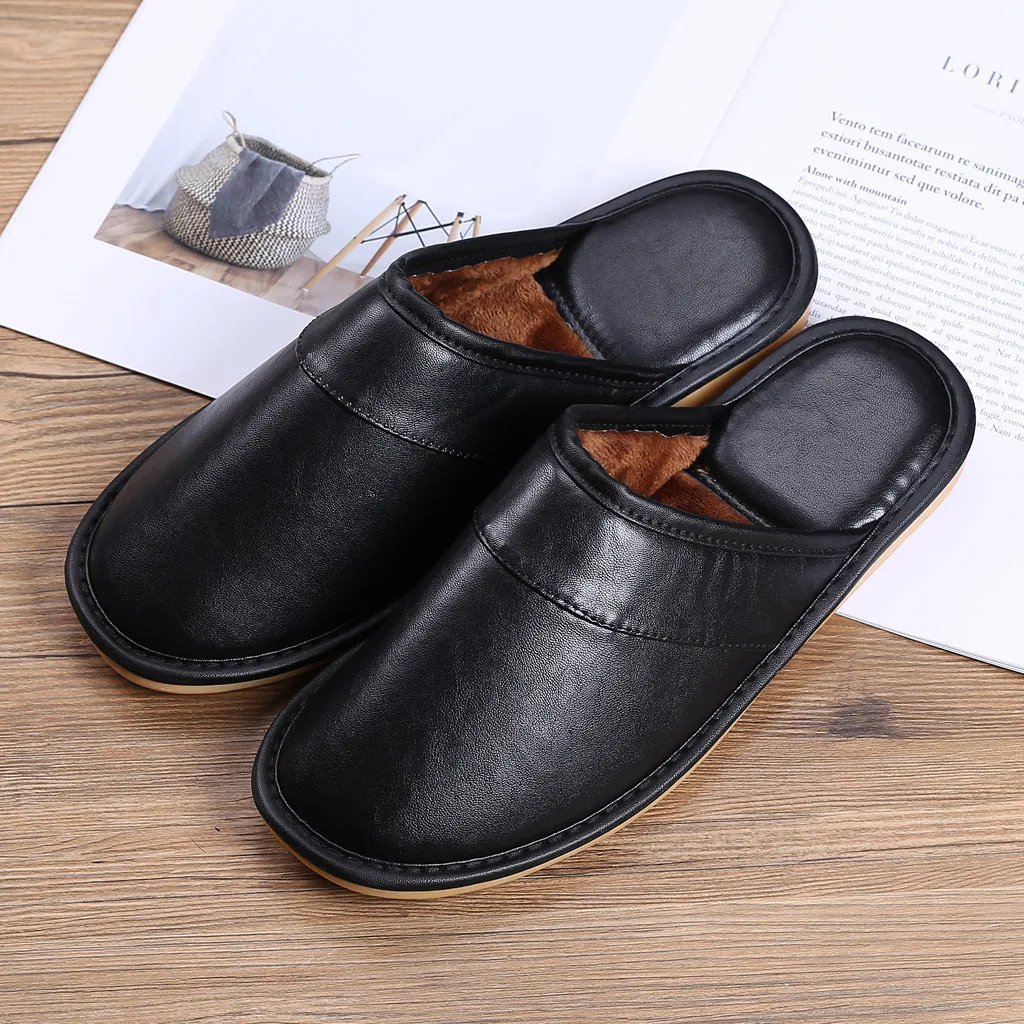 Large Size Home Slipper Men Shoes Winter Warm Plus Velvet Indoor Slipper Shoes For Men Fashion Comfortable Cotton Slippers Drop