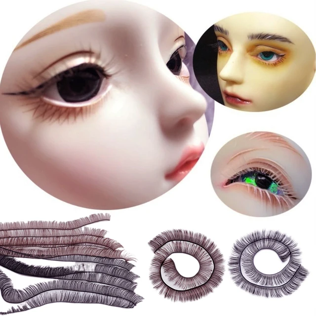 10Pcs DIY Doll False Eyelashes Eye Lash For Toys Dolls Accessories Black Brown Kids Tawny Children Toy Decoration 1