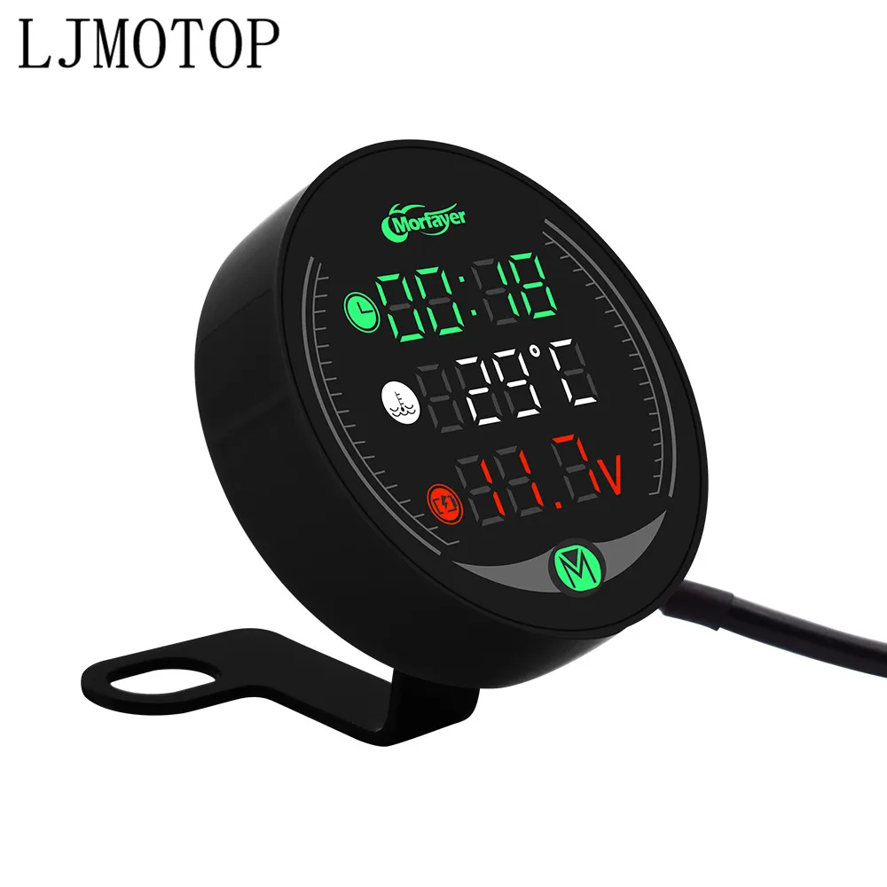 For Honda CBR1000RR CBR900RR fireblade CBR1100XX BLACKBIRD Motorcycle Voltmeter Clock Water Temperature Digital Display Meter | Автомобили