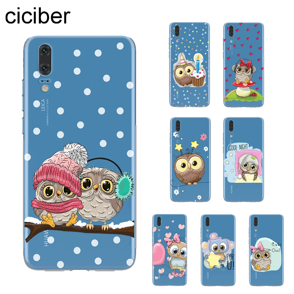 Чехол ciciber с милыми животными и совами для Huawei P30 P20 P10 P9 P8 Lite Pro Plus 2017 P smart 2019 чехлы