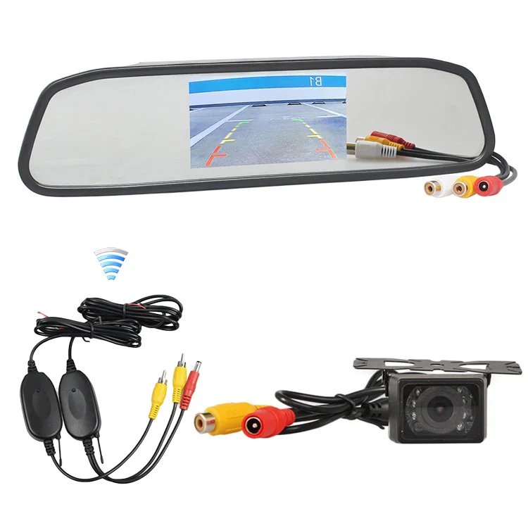 Diykit, беспроводной 4," Автомобильный зеркальный монитор заднего вида авто парковка Vedio+ резервная камера заднего вида HD камера заднего вида автомобиля - Название цвета: 720