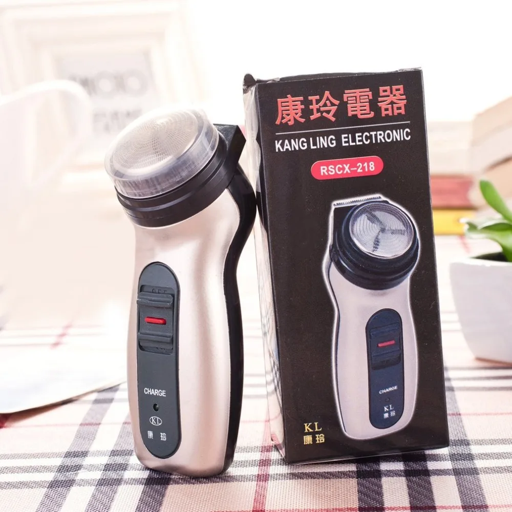 

Dual Use Men Shaver Rechargeable Stainless Steel Blade Shaving Machine Razor Rotating Portable Electric Beard Trimmer