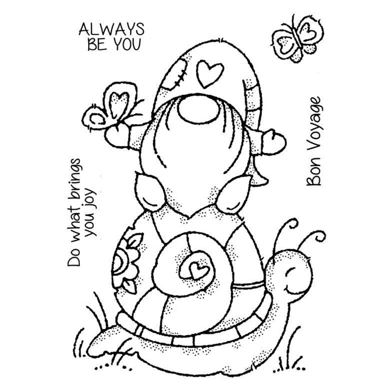 2021 New Christmas Gnome and Animal Pattern Clear Stamps Set For Making Dwarf Greeting Card Scrapbooking No Metal Cutting Dies 