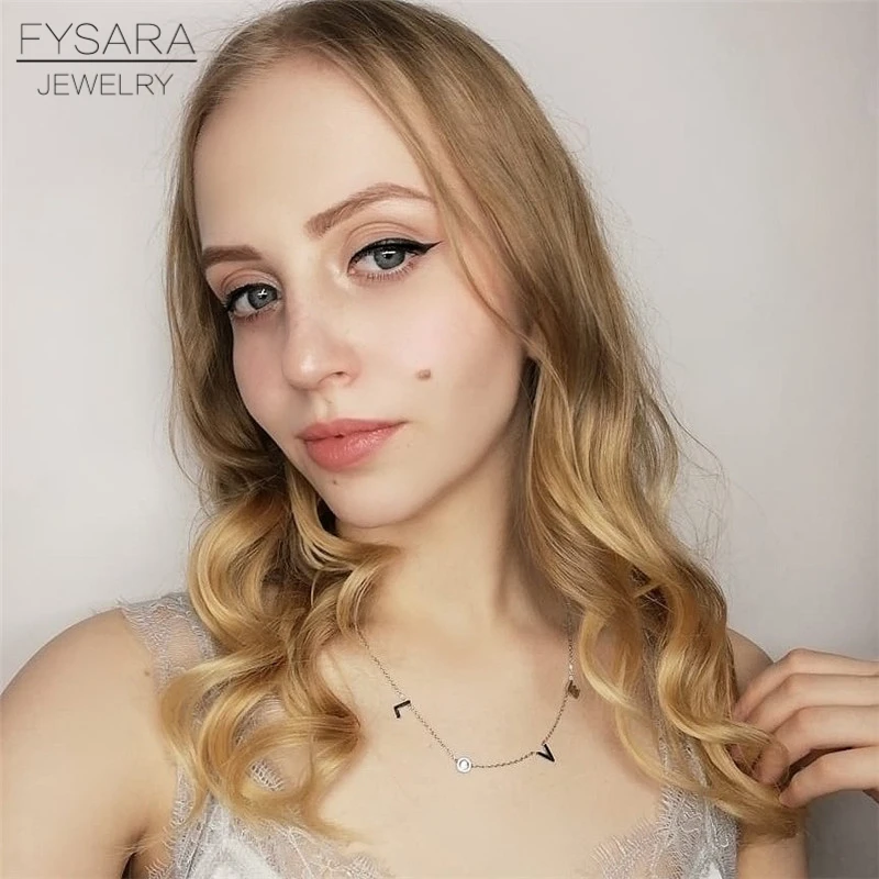 FYSARA ожерелье из нержавеющей стали с круглыми кристаллами, романтическое роскошное ожерелье для женщин, колье, свадебные ювелирные изделия