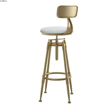 

Nordic Bar Stools Chairs High Chair Stool Wrought Iron Simple Minimalist Restaurant Dining Room Furniture Creative Customized