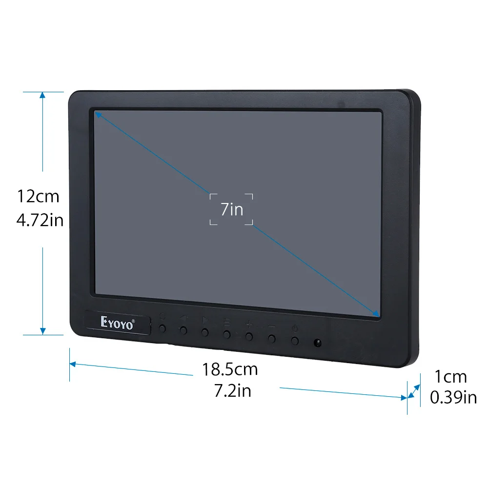 " дюймовый монитор видеонаблюдения 1024x600 Портативный 16:9 TFT lcd Мини FHD цветной видео экран