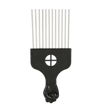 

Anti Rust Beard Comb Hairdressing Metal Fork Comb Curly Hair Dying Straightening Men Anti Slip Handle Styling Comb Brush Tool