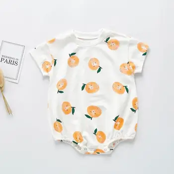 

Summer Baby Clothing Toddler Infant Girls Short Sleeve Bodysuit Cartoon Print Newborn Jumpsuit Kids Boy One Piece Clothes