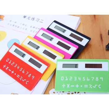 

Random Color portable Solar energy stationery card portable calculator mini handheld ultra-thin calculator