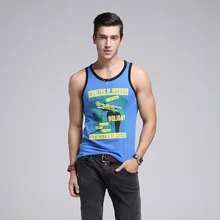 Бренд отрезать бирку жилет Летний мужской спортивный жилет корейский стиль хлопок мужской фитнес жилет HBVD2C048