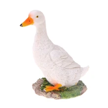 Смола эмуляция утка кукольный домик фигурка украшения Миниатюрный Сад Пейзаж 72XF