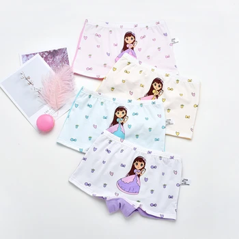 

2pcs/lot fashion kids panties girls' briefs female child underwear lovely cartoon panties children clothing wholesale 2-11Yrs