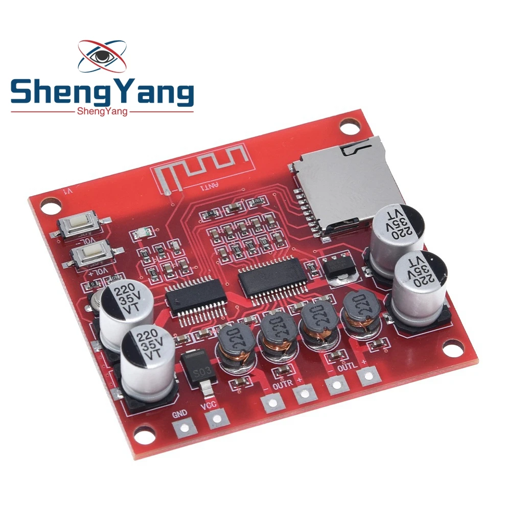 XH-A233 15 Вт X 2 Bluetooth 4 цифровой усилитель мощности доска стерео TF карты играть 12v ~ 24v