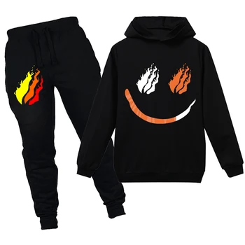 

New Prestonplayz Children Boys Hoodies Pants 2pcs Sets Kids Clothes Cotton Baby Sweatshirts Girls Tops Outfits Cartoon Clothing