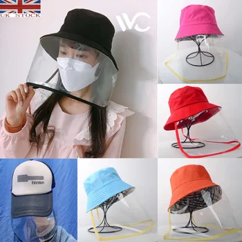 

Protection Face Shield Anti-saliva Spray Hat Windproof Dustproof Anti Dust Isolation Face Cover Helmet Hats