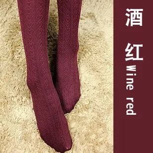L Burgundy LJCUIYAO, зимние Чулочные изделия, новинка, женские колготки для девочек, Осенние бархатные колготки, женские колготки с принтом в виде сердца, женские колготки, плотные чулки - Цвет: L Burgundy