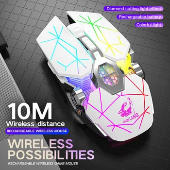 

X13 Wireless Gaming Mouse USB Rechargeable Dual Mode 2.4GHz USB Receiver Bluetooth Silent Optical Mouse for PC Computer