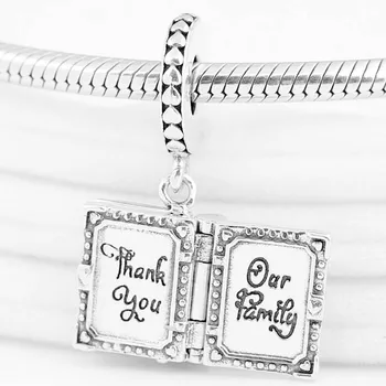 

Original Family Book Our Family To My Mother Thank You Pendant Bead Fit 925 Sterling Silver Charm Bracelet Diy Jewelry