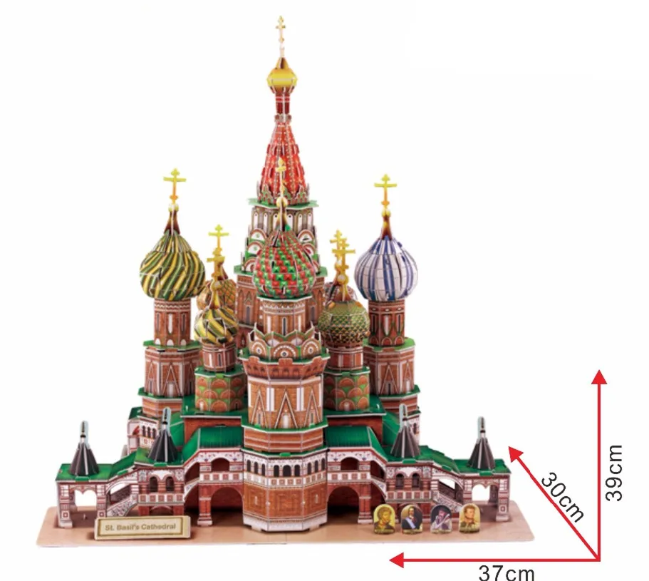Русская Кафедральная архитектура Василия, 3D Бумага, сделай сам, головоломка 3393, модель, Обучающие комплекты игрушек, детская Подарочная игрушка для мальчика