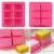 1 Шт 6-Полость Простой Прямоугольник Мыло Плесень Силиконовые Ремесла DIY Торт Делая Плесень