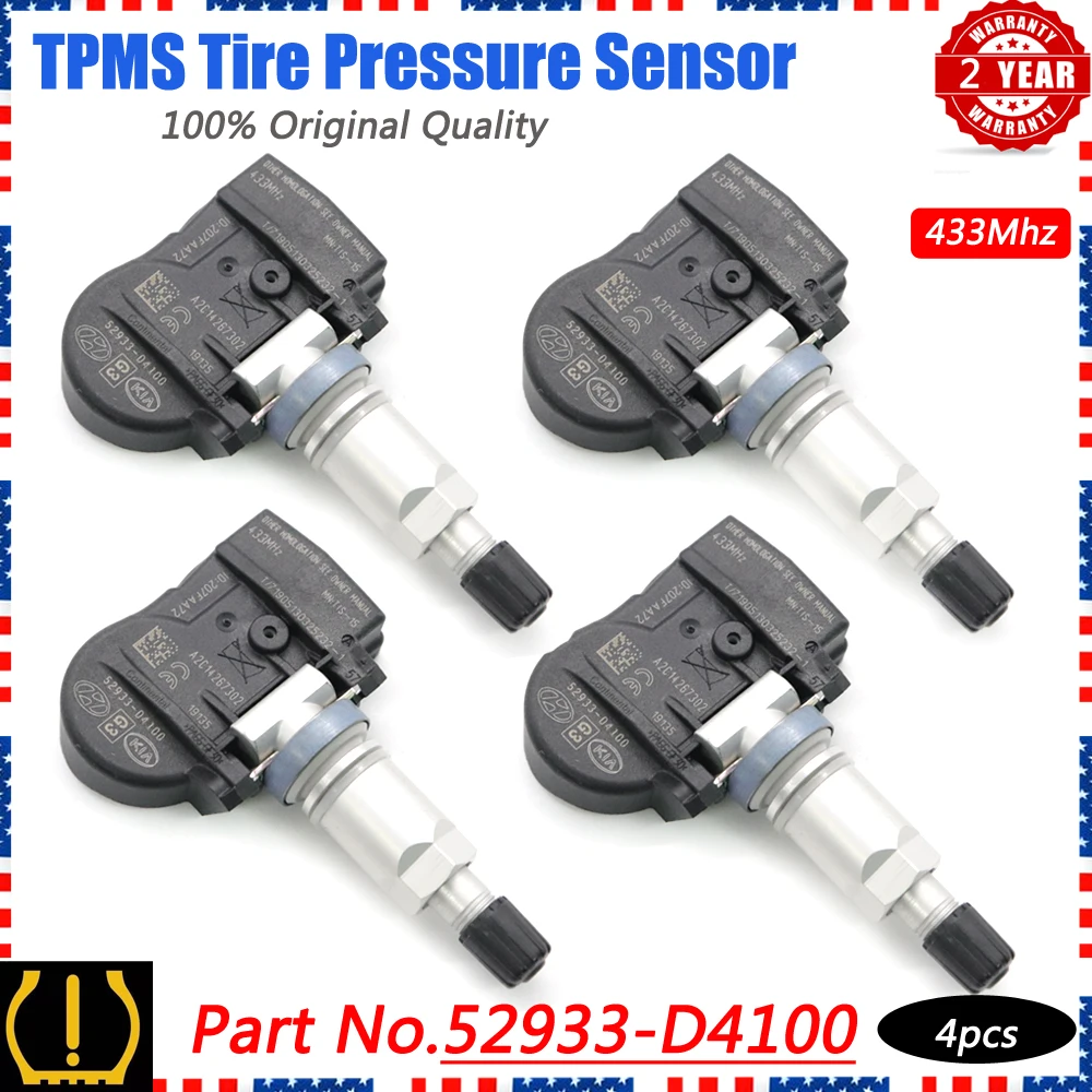 XUAN 4 шт. TPMS датчик давления в шинах 52933-D4100 для Hyundai ELANTRA I30 Genesis G90 Kia Optima Sportage Sorento Niro |