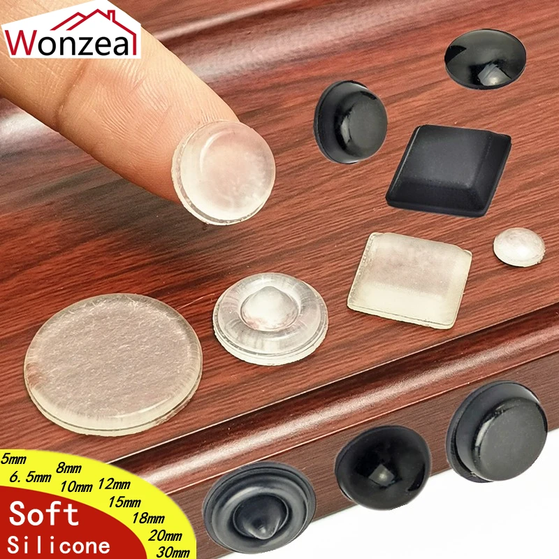 Silicone Pads Furniture Damper Bumper Repair Rubber Stops For Bumper Repair Crib Bumpers Door Stopper Furniture Fittings