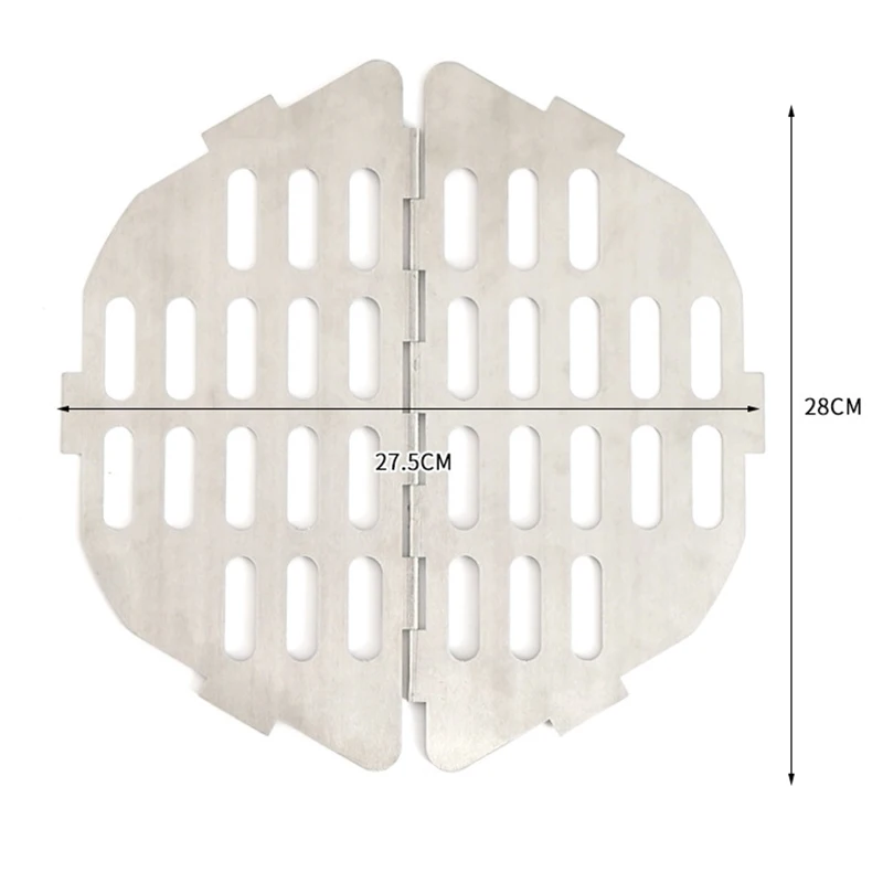 

Stainless Steel Barbecue Tray Stove Top Plate durable Folding BBQ Grill Pan Hexagonal Cookware Accessories camping picnic tool
