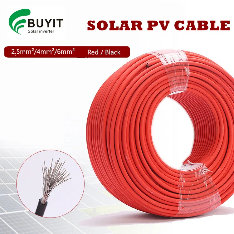 Câble solaire photovoltaïque 6mm² rouge - vendu au mètre