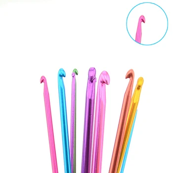 

YOMDID Crochet Hook Colourful Metal Aluminum Hook Knit Needles Durable Sweater Knitting Needle DIY Handcraft Crocheting Supplies