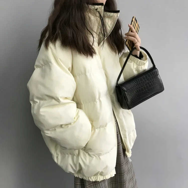 Женское плотное зимнее пальто свободного покроя со стоячим воротником, Женская хлопковая куртка, пальто, женское теплое пальто, верхняя одежда для женщин, Casaco Feminino Parkas