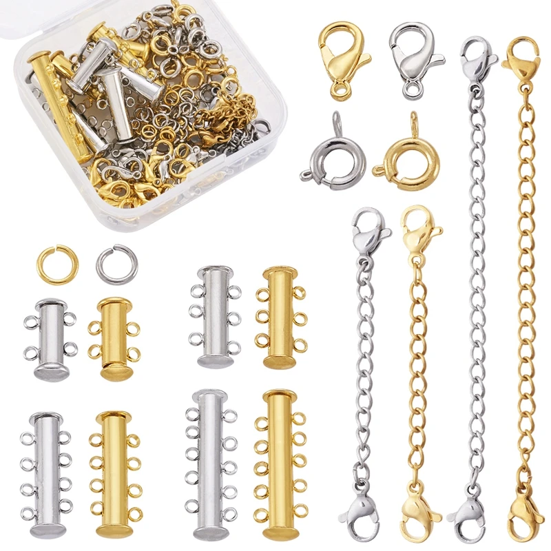 2 5 Strands Brass Slide Lock Clasps Slide Lock Clasp Alloy